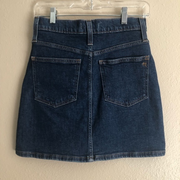Madewell Stretch Denim Straight Mini Skirt Size 24 - Picture 2 of 11